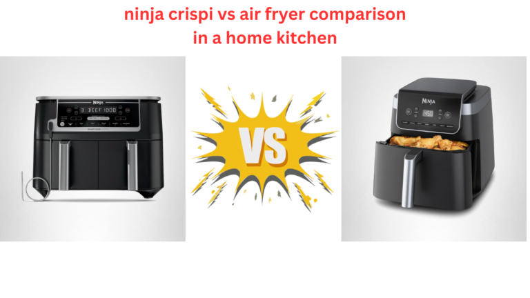 ninja crispi vs air fryer comparison in a home kitchen